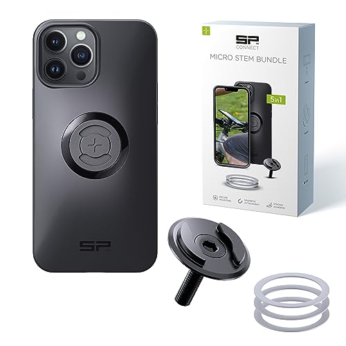 SP CONNECT Micro Stem Bundle | SPC+ | für iPhone 13 Pro Max/12 Pro Max Handy Halterung für den fahrradlenker | Smartphone Halterung Fahrrad | handyhalter von SP CONNECT