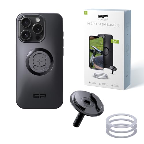 SP CONNECT Micro Stem Bundle | SPC+ | für iPhone 15 Pro Handy Halterung für den fahrradlenker | Smartphone Halterung Fahrrad | handyhalter von SP CONNECT