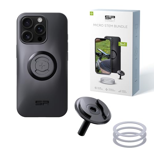 SP CONNECT Micro Stem Bundle | SPC+ | für iPhone 16 Pro | Handy Halterung für den fahrradlenker | Smartphone Halterung Fahrrad | handyhalter von SP CONNECT