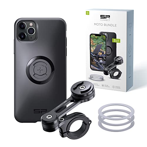 SP CONNECT Moto Bundle II | SPC+ | kompatibel mit iPhone 11 Pro Max/XS Max | Handyhalter für Motorrad Bike Moped Roller | Gadget Halterung für Navi von SP CONNECT