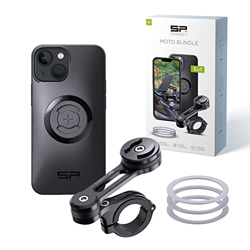 SP CONNECT Moto Bundle II | SPC+ | kompatibel mit iPhone 13 mini/12 Mini | Handyhalter für Motorrad Bike Moped Roller | Gadget Halterung für Navi von SP CONNECT