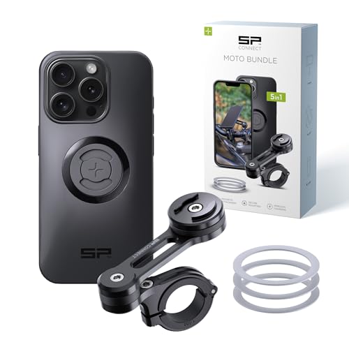 SP CONNECT Moto Bundle II | SPC+ | kompatibel mit iPhone 15 Pro Handyhalter für Motorrad Bike Moped Roller | Gadget Halterung für Navi von SP CONNECT