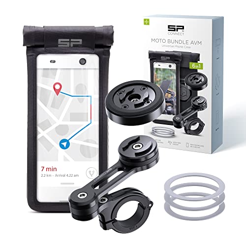 SP CONNECT Moto Bundle II mit Anti Vibration Module | SPC+ | Universal Phone Case SPC+ L | Universal Handyhalter für Motorrad Bike Moped Roller | Gadget Halterung für Navi von SP CONNECT