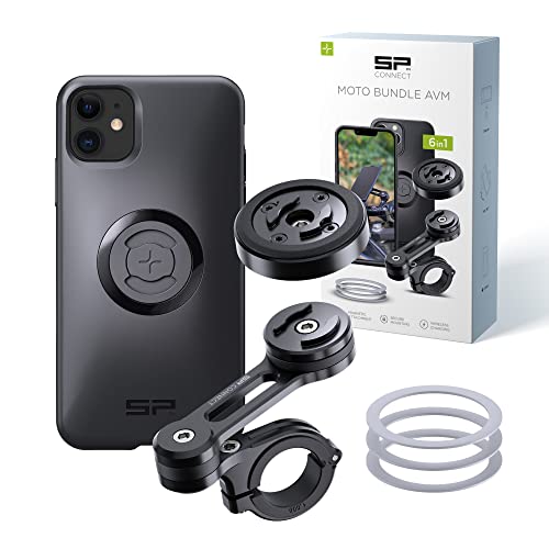 SP CONNECT Moto Bundle II mit Anti Vibration Module | SPC+ | kompatibel mit iPhone 11/XR | Handyhalter für Motorrad Bike Moped Roller | Gadget Halterung für Navi von SP CONNECT