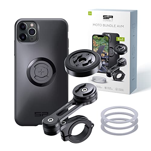 SP CONNECT Moto Bundle II mit Anti Vibration Module | SPC+ | kompatibel mit iPhone 11 Pro Max/XS Max | Handyhalter für Motorrad Bike Moped Roller | Gadget Halterung für Navi von SP CONNECT