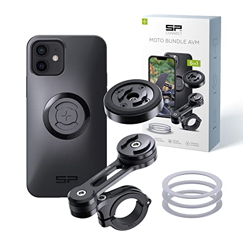 SP CONNECT Moto Bundle II mit Anti Vibration Module | SPC+ | kompatibel mit iPhone 12 Pro/12 | Handyhalter für Motorrad Bike Moped Roller | Gadget Halterung für Navi von SP CONNECT