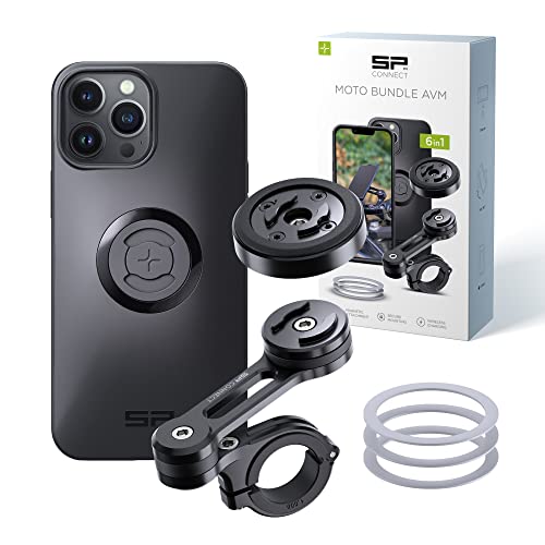 SP CONNECT Moto Bundle II mit Anti Vibration Module | SPC+ | kompatibel mit iPhone 13 Pro Max/12 Pro Max | Handyhalter für Motorrad Bike Moped Roller | Gadget Halterung für Navi von SP CONNECT