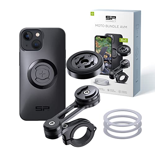 SP CONNECT Moto Bundle II mit Anti Vibration Module | SPC+ | kompatibel mit iPhone 13 mini/12 Mini | Handyhalter für Motorrad Bike Moped Roller | Gadget Halterung für Navi von SP CONNECT