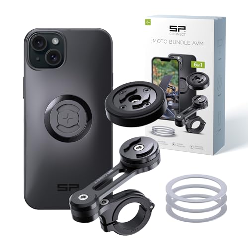 SP CONNECT Moto Bundle II mit Anti Vibration Module | SPC+ | kompatibel mit iPhone 15 Plus Handyhalter für Motorrad Bike Moped Roller | Gadget Halterung für Navi von SP CONNECT