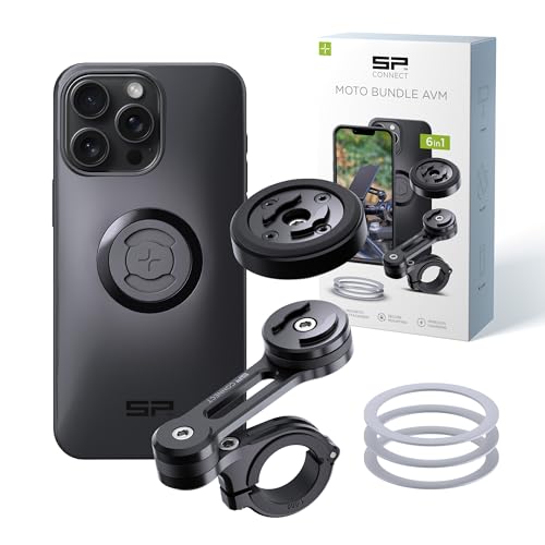 SP CONNECT Moto Bundle II mit Anti Vibration Module | SPC+ | kompatibel mit iPhone 15 Pro Max Handyhalter für Motorrad Bike Moped Roller | Gadget Halterung für Navi von SP CONNECT