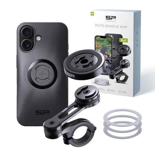 SP CONNECT Moto Bundle mit Anti Vibration Module | SPC+ | kompatibel mit iPhone 16 | Handyhalter für Motorrad Bike Moped Roller | Gadget Halterung für Navi von SP CONNECT