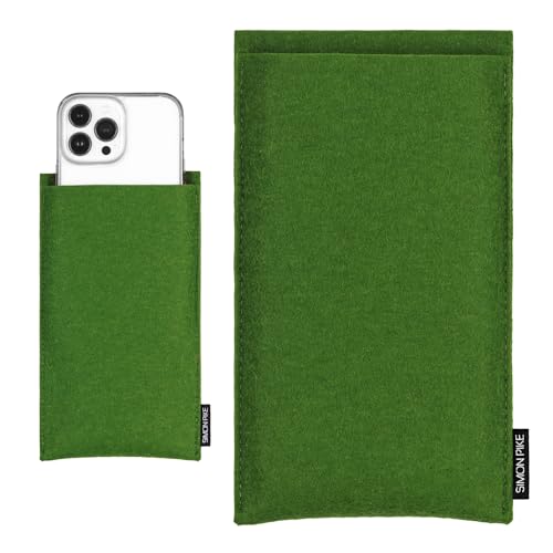 SP SIMON PIKE SimonPike Handyhülle passend für Google Pixel 7 Pro (Gr. S) | Boston Gruen Filztasche aus Filz (echtem Wollfilz) Handy/Smartphone Tasche von SP SIMON PIKE