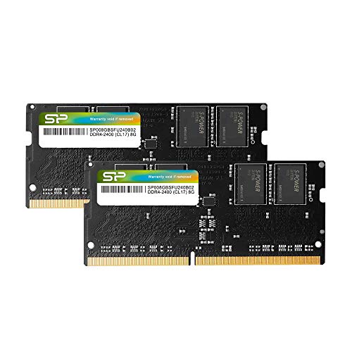 Silicon Power Arbeitsspeicher (16 GB (2 x 8 GB), DDR4-RAM-2400 MHz (PC4 19200), 260-polig, 1,2 V, CL17, Non-ECC, ungepuffert, SODIMM von SP Silicon Power