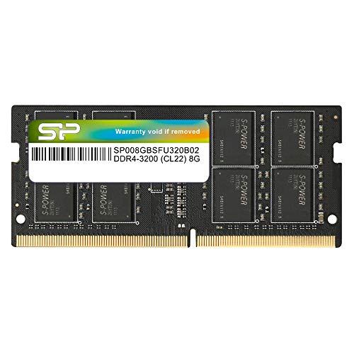 Silicon Power Arbeitsspeicher DDR4 8 GB 3200 MHz (PC4-25600) CL22 SODIMM 260-Pin 1,2 V Non-ECC Laptop RAM Notebook Computer Speicher von SP Silicon Power