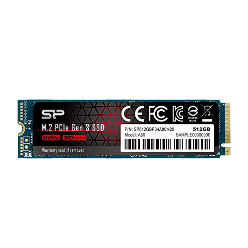 Silicon Power Siliconpow SSD P34A80 512GB, M.2 PCIe Gen3 x4 NVMe, 3200/3000 MB/s, SP512GBP34A80M28 von SP Silicon Power