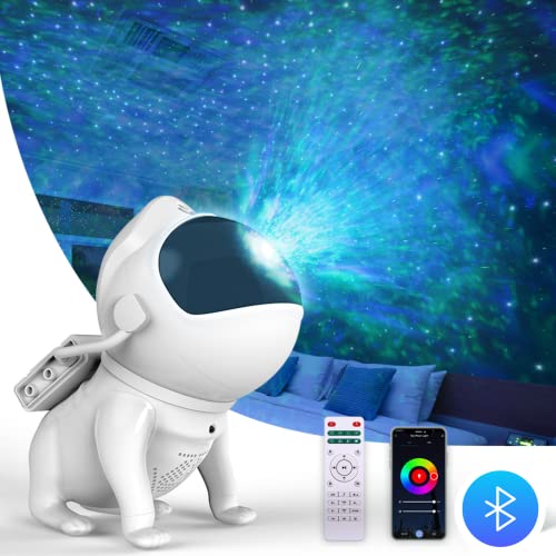 SPACE DOG Smart Starry Sky Galaxy Projektor mit Fernbedienung und App-Steuerung | Eingebauter Bluetooth-Lautsprecher mit weißem Rauschen für Kinder (Bluetooth) von SPACE DOG