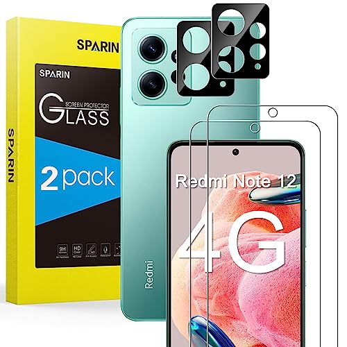 SPARIN 2+2 Stück Panzer Schutz Glas für Redmi Note 12, 2 Stück Xiaomi Redmi Note 12 4G Schutzfolie und Kameraschutz, HD Displayschutzfolie, Ultra-klar SPARIN 2+2 Stück Panzer Schutz Glas für Redmi Note 12, 2 Stück Xiaomi Redmi Note 12 4G Schutzfolie und Kameraschutz, HD Displayschutzfolie, Ultra-klar von SPARIN