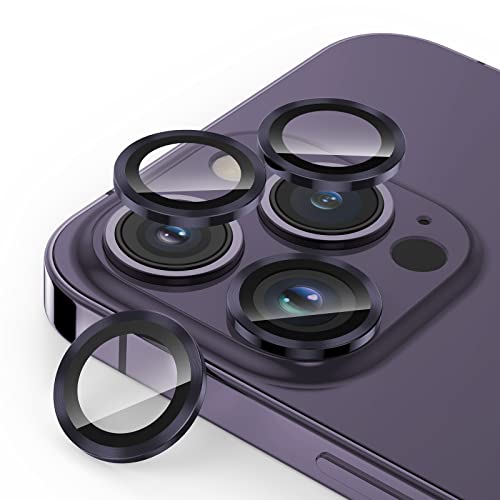 SPARIN 4 Stück für iPhone 14 Pro/iPhone 14 Pro Max Kameraschutz, 9H Härte Glas Kamera Schutz Protector HD-Klarheit, Dunkellila von SPARIN