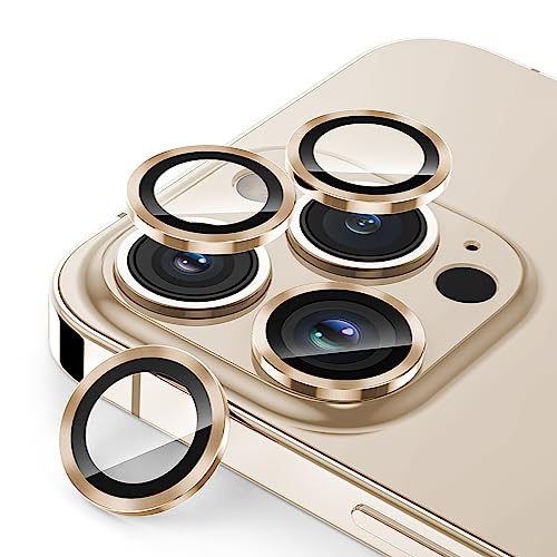 SPARIN 4 Stück für iPhone 14 Pro/iPhone 14 Pro Max Kameraschutz, 9H Härte Glas Kamera Schutz Protector HD-Klarheit, Gold von SPARIN