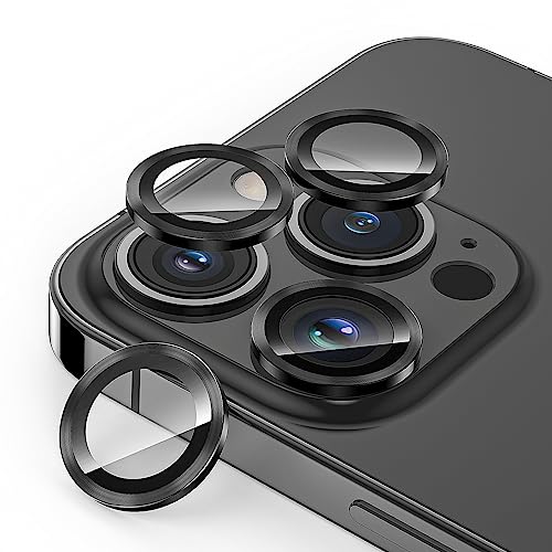 SPARIN 4 Stück für iPhone 14 Pro/iPhone 14 Pro Max Kameraschutz, 9H Härte Glas Kamera Schutz Protector HD-Klarheit, Schwarz von SPARIN