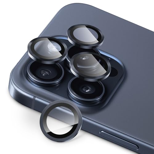 SPARIN 4 Stück für iPhone 15 Pro/iPhone 15 Pro Max Kameraschutz, 9H Härte Panzer Schutz Glas, Ultra-Klar Kamera Schutzfolie, Anti-Kratzer, Titan Blau SPARIN 4 Stück für iPhone 15 Pro/iPhone 15 Pro Max Kameraschutz, 9H Härte Panzer Schutz Glas, Ultra-Klar Kamera Schutzfolie, Anti-Kratzer, Titan Blau von SPARIN