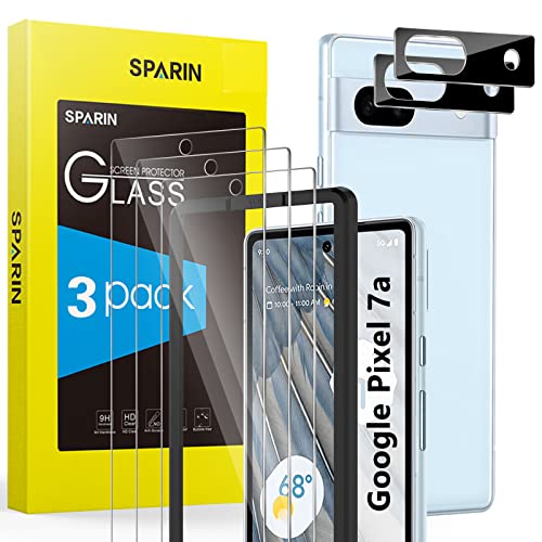 SPARIN Schutzfolie für Google Pixel 7a Panzer Schutz Glas mit Kameraschutz und Rahmen-Installationshilfe, HD Displayschutzfolie, 3+2 Stück SPARIN Schutzfolie für Google Pixel 7a Panzer Schutz Glas mit Kameraschutz und Rahmen-Installationshilfe, HD Displayschutzfolie, 3+2 Stück von SPARIN