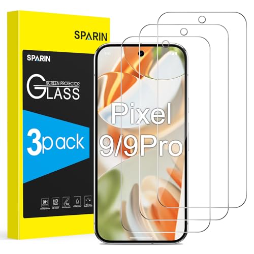 SPARIN 3 Stück Panzer Schutz Glas für Google Pixel 9/9 Pro, HD-klar Displayschutzfolie, 9H Härte, Kratzfest Folie SPARIN 3 Stück Panzer Schutz Glas für Google Pixel 9/9 Pro, HD-klar Displayschutzfolie, 9H Härte, Kratzfest Folie von SPARIN