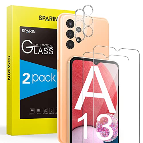 SPARIN Schutzfolie für Samsung Galaxy A13 4G und Galaxy A13 5G, 2+2 Stück Kameraschutz und Displayschutzfolie, mit Kamera Schutzfolie von SPARIN