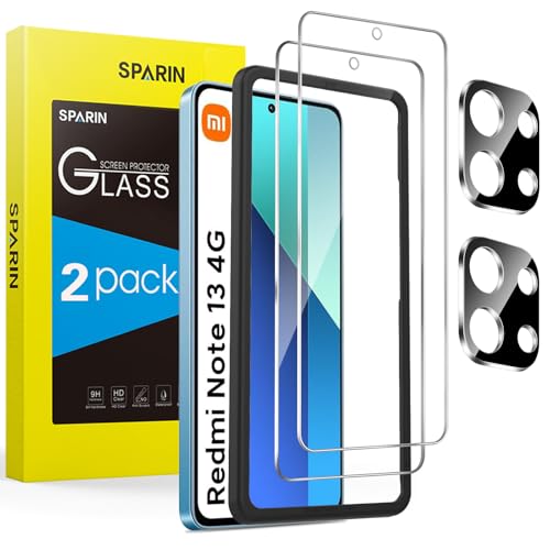 SPARIN Schutzfolie für Xiaomi Redmi Note 13 4G Panzer Schutz Glas, 2+2 Stück Displayschutzfolie und Kameraschutz, Anti-Kratzen Folie, 9H Härte SPARIN Schutzfolie für Xiaomi Redmi Note 13 4G Panzer Schutz Glas, 2+2 Stück Displayschutzfolie und Kameraschutz, Anti-Kratzen Folie, 9H Härte von SPARIN