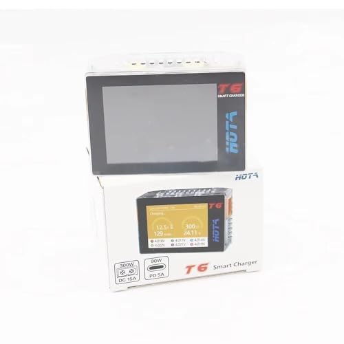 T6 300W 15A 1-6S Lipo Nicd NiMH Intelligent Balanced Charger Discharger for HOTA Charger RC FPV-Drohne DIY Spare (1pc T6) von SPARKHOBBY