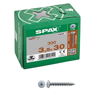 SPAX® Rückwandschrauben T20 Flachkopf WIROX 0151010350303 3,5 mm x 30 mm, 300 St. von SPAX®