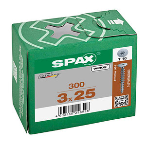 SPAX® Rückwandschrauben T10 Flachkopf WIROX 0151010300253 3 mm x 25 mm, 300 St. von SPAX®