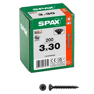 SPAX® Universalschrauben T10 Senkkopf BLAX 1191040300303 3 mm x 30 mm, 200 St. von SPAX®