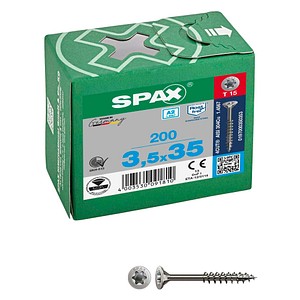 SPAX® Universalschrauben T15 Senkkopf Edelstahl A2 0197000350353 3,5 mm x 35 mm, 200 St. von SPAX®