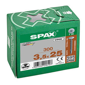 SPAX® Rückwandschrauben T20 Flachkopf WIROX 0151010350253 3,5 mm x 25 mm, 300 St. von SPAX®