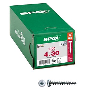 SPAX® Universalschrauben T20 Halbrundkopf WIROX 0201010400305 4 mm x 30 mm, 1000 St. von SPAX®