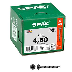 SPAX® Universalschrauben T20 Senkkopf BLAX 1191040400603 4 mm x 60 mm, 200 St. von SPAX®