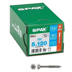 SPAX® Universalschrauben T20 Senkkopf Edelstahl A2 0197000501203 5 mm x 120 mm, 100 St. von SPAX®