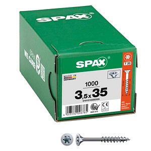 SPAX® Universalschrauben T20 Senkkopf WIROX 0191010350355 3,5 mm x 35 mm, 1000 St. von SPAX®
