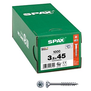 SPAX® Universalschrauben T20 Senkkopf WIROX 0191010350455 3,5 mm x 45 mm, 1000 St. von SPAX®