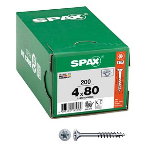 SPAX® Universalschrauben T20 Senkkopf WIROX 0191010400805 4 mm x 80 mm, 200 St. von SPAX®