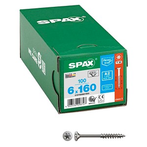 SPAX® Universalschrauben T30 Senkkopf Edelstahl A2 0197000601603 6 mm x 160 mm, 100 St. von SPAX®