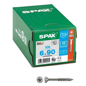 SPAX® Universalschrauben T30 Senkkopf Edelstahl A2 0197000600903 6 mm x 90 mm, 100 St. von SPAX®