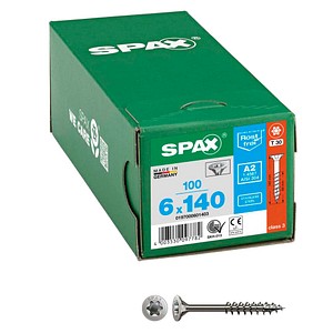 SPAX® Universalschrauben T30 Senkkopf Edelstahl A2 0197000601403 6 mm x 140 mm, 100 St. von SPAX®