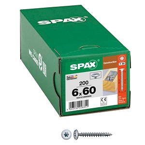 SPAX® Holzbauschrauben T30 Tellerkopf WIROX 0251010600605 6 mm x 60 mm, 200 St. von SPAX®
