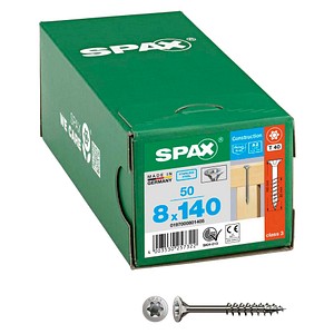 SPAX® Universalschrauben T40 Senkkopf Edelstahl A2 0197000801405 8 mm x 140 mm, 50 St. von SPAX®
