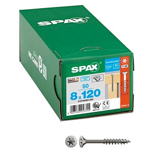 SPAX® Universalschrauben T40 Senkkopf Edelstahl A2 0197000801205 8 mm x 120 mm, 50 St. von SPAX®