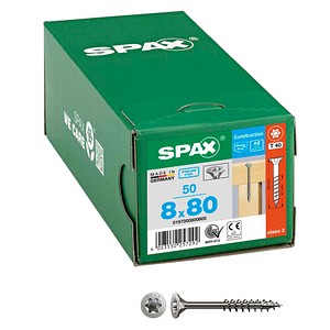 SPAX® Universalschrauben T40 Senkkopf Edelstahl A2 0197000800805 8 mm x 80 mm, 50 St. von SPAX®