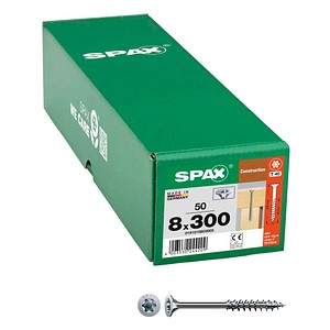 SPAX® Holzbauschrauben T40 Senkkopf WIROX 0191010803005 8 mm x 300 mm, 50 St. von SPAX®