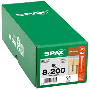 SPAX® Holzbauschrauben T40 Tellerkopf WIROX 0251010802005 8 mm x 200 mm, 50 St. von SPAX®